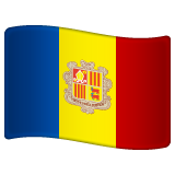 Hoe Vlag: Andorra emoji eruit ziet op Whatsapp.