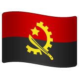 Bagaimana Flag: Angola emoji terlihat di Whatsapp.