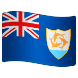 How Flag: Anguilla emoji looks on Whatsapp.