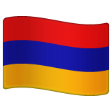 How Flag: Armenia emoji looks on Whatsapp.