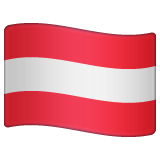 How Flag: Austria emoji looks on Whatsapp.