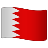 Hvordan Flagg: Bahrain emoji ser ut på Whatsapp.