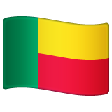 Bagaimana Flag: Benin emoji terlihat di Whatsapp.