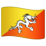 How Flag: Bhutan emoji looks on Whatsapp.