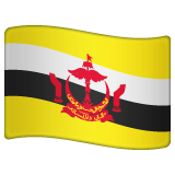 How Flag: Brunei emoji looks on Whatsapp.