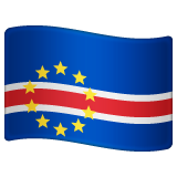 Como o emoji do Bandeira: Cabo Verde é exibido no Whatsapp.