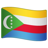 How Flag: Comoros emoji looks on Whatsapp.