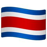 Hvordan Flagg: Costa Rica emoji ser ut på Whatsapp.