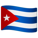 Como o emoji do Bandeira: Cuba é exibido no Whatsapp.