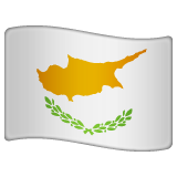 Bagaimana Flag: Cyprus emoji terlihat di Whatsapp.