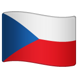 Bagaimana Flag: Czechia emoji terlihat di Whatsapp.