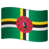 Hvordan Flagg: Dominica emoji ser ut på Whatsapp.