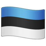 How Flag: Estonia emoji looks on Whatsapp.