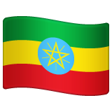 How Flag: Ethiopia emoji looks on Whatsapp.