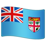 How Flag: Fiji emoji looks on Whatsapp.