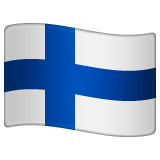 How Flag: Finland emoji looks on Whatsapp.