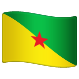 Bagaimana Flag: French Guiana emoji terlihat di Whatsapp.