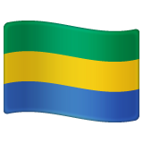 Bagaimana Flag: Gabon emoji terlihat di Whatsapp.