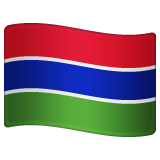 Bagaimana Flag: Gambia emoji terlihat di Whatsapp.