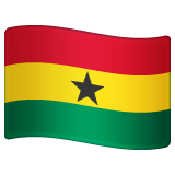 How Flag: Ghana emoji looks on Whatsapp.