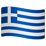 How Flag: Greece emoji looks on Whatsapp.