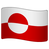 Bagaimana Flag: Greenland emoji terlihat di Whatsapp.