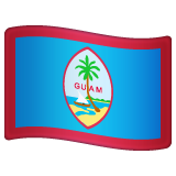 How Flag: Guam emoji looks on Whatsapp.