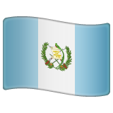 Como o emoji do Bandeira: Guatemala é exibido no Whatsapp.