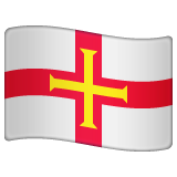 How Flag: Guernsey emoji looks on Whatsapp.