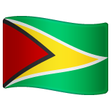 How Flag: Guyana emoji looks on Whatsapp.