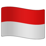 Hoe Vlag: Indonesië emoji eruit ziet op Whatsapp.