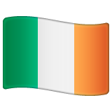 Como o emoji do Bandeira: Irlanda é exibido no Whatsapp.