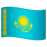 How Flag: Kazakhstan emoji looks on Whatsapp.