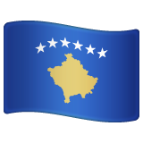 How Flag: Kosovo emoji looks on Whatsapp.