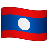 How Flag: Laos emoji looks on Whatsapp.