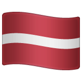 Bagaimana Flag: Latvia emoji terlihat di Whatsapp.