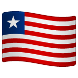 Hvordan Flagg: Liberia emoji ser ut på Whatsapp.