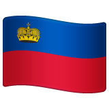 Bagaimana Flag: Liechtenstein emoji terlihat di Whatsapp.