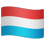 How Flag: Luxembourg emoji looks on Whatsapp.