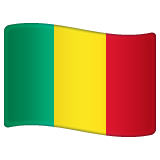 How Flag: Mali emoji looks on Whatsapp.