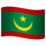 Hoe Vlag: Mauritanië emoji eruit ziet op Whatsapp.