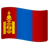 How Flag: Mongolia emoji looks on Whatsapp.