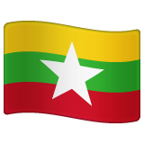 Hoe Vlag: Myanmar (Birma) emoji eruit ziet op Whatsapp.