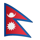 Como o emoji do Bandeira: Nepal é exibido no Whatsapp.