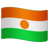 How Flag: Niger emoji looks on Whatsapp.