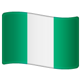 Hvordan Flagg: Nigeria emoji ser ut på Whatsapp.