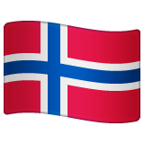 How Flag: Norway emoji looks on Whatsapp.