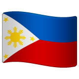 How Flag: Philippines emoji looks on Whatsapp.