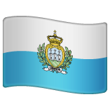 Bagaimana Flag: San Marino emoji terlihat di Whatsapp.