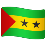 How Flag: São Tomé & Príncipe emoji looks on Whatsapp.